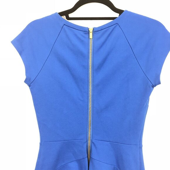 Diane von Furstenberg DVF Size 2 Delyse Full Skirt Mini Dress A-Line Cobalt - Picture 10 of 14